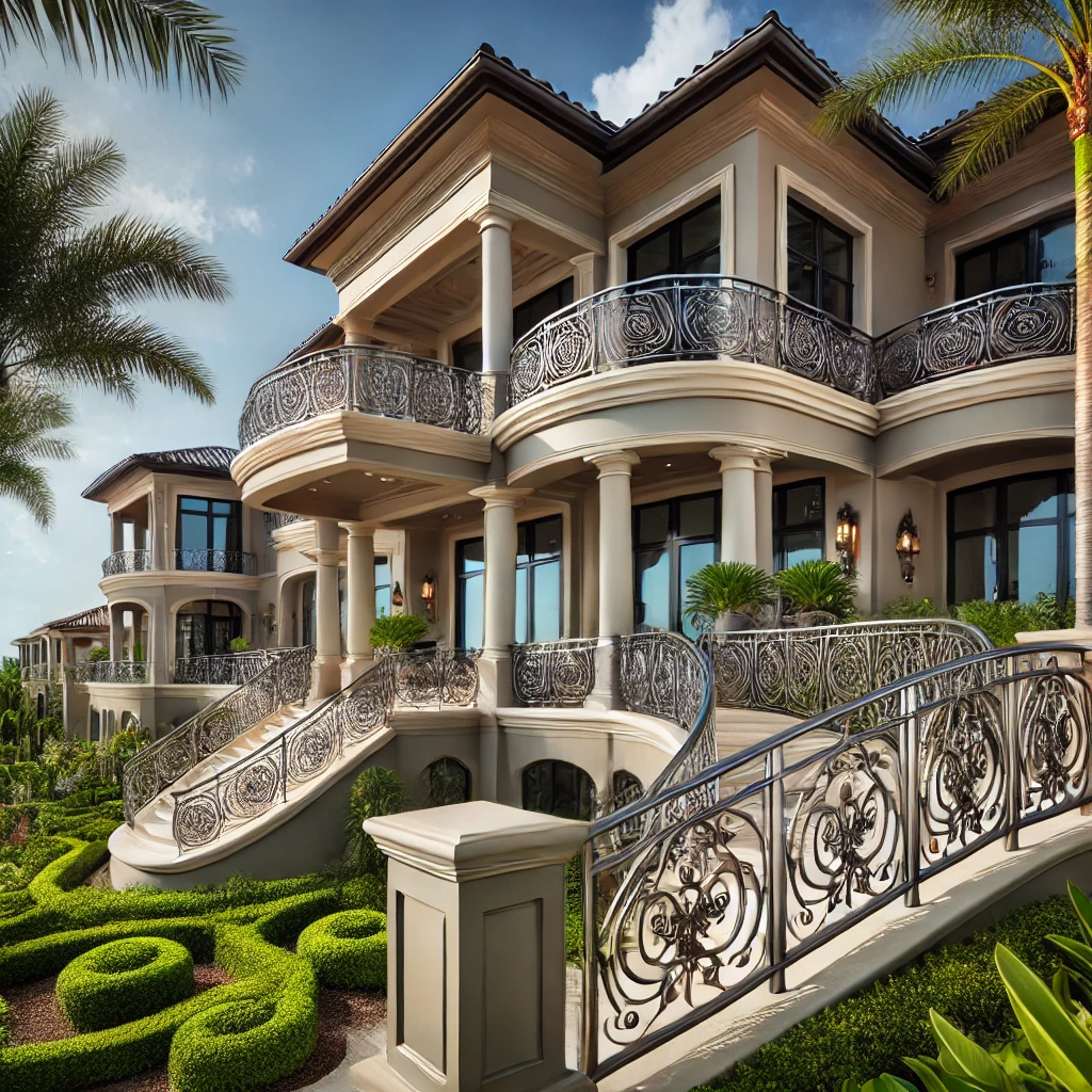 Discover the best custom metal railings for luxury homes in Naples, focusing on durability and style for staircases, balconies, and decks. naplesrailing.com