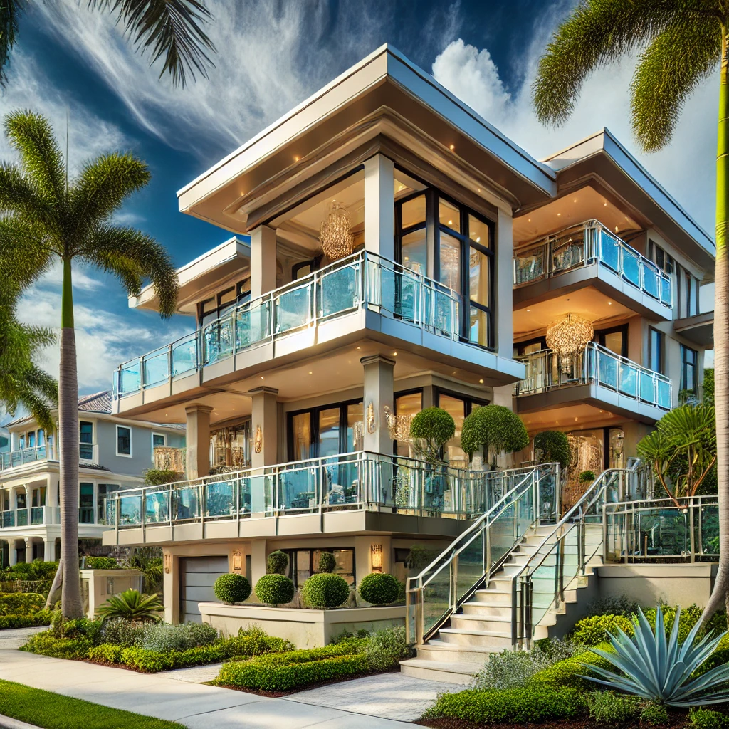 Custom metal and glass railings in East Naples, FL. Luxury railing services for residential properties. Call now for a consultation. naplesrailing.com