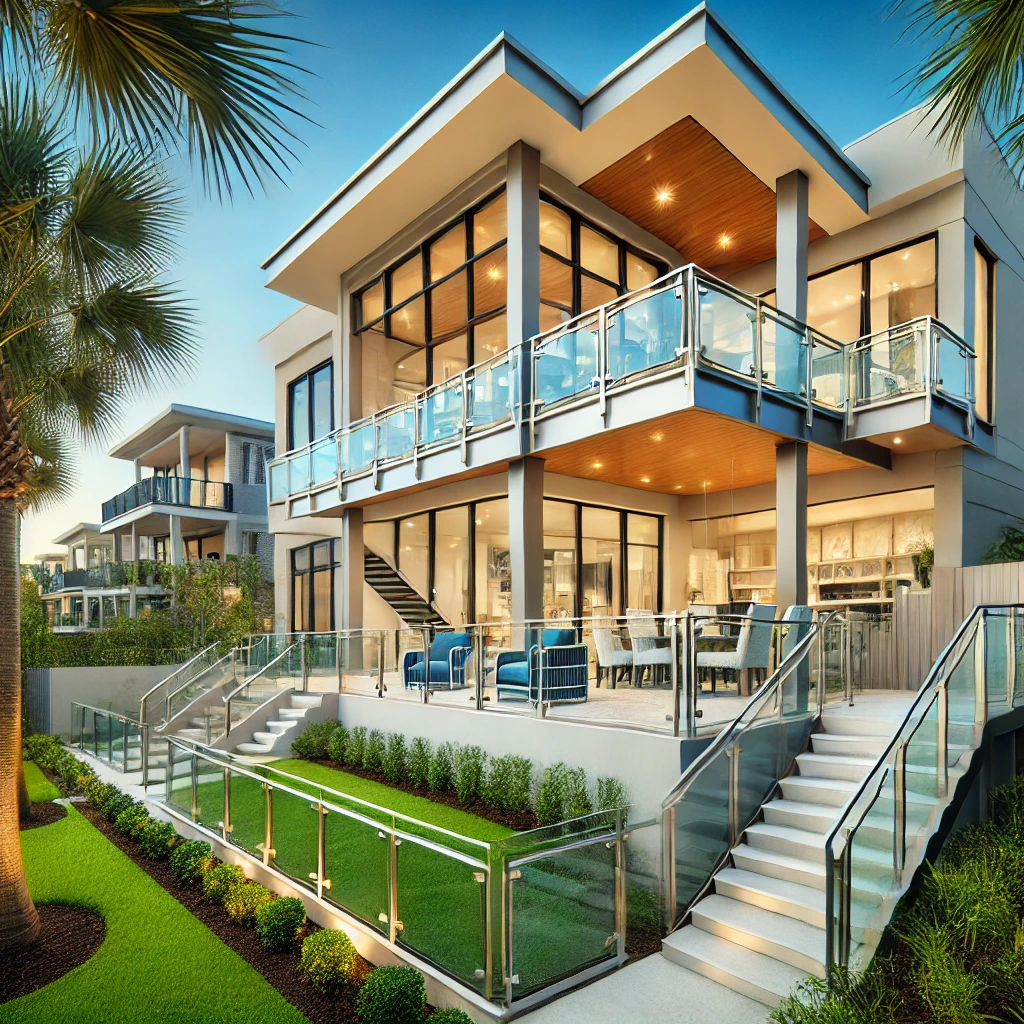 Stylish and durable custom exterior railings for homes in Naples, FL. We specialize in metal, glass, and custom designs for luxury properties. Contact us today. naplesrailing.com