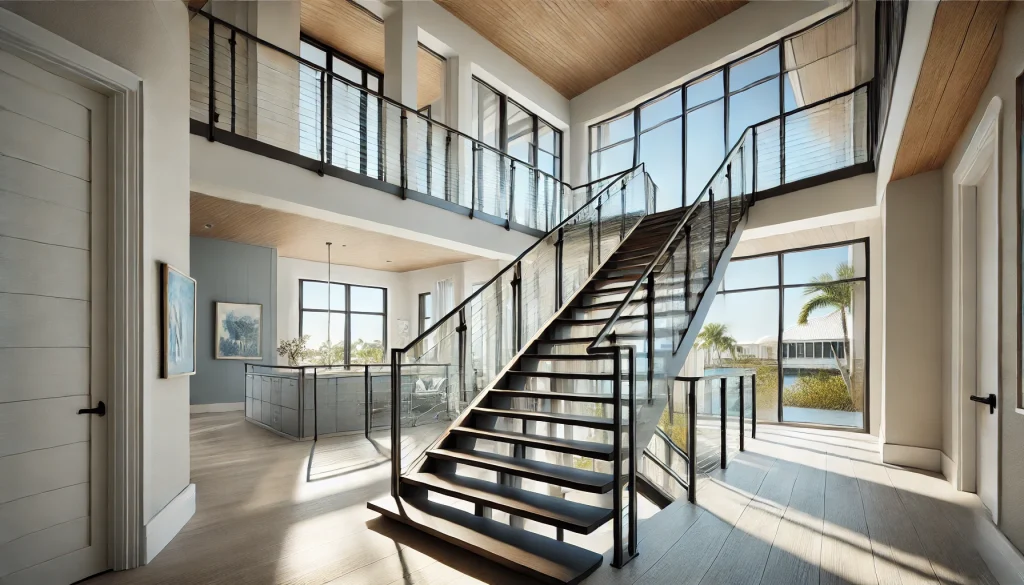 Explore Indoor Stair Railing in Naples, Florida, offering high-quality craftsmanship and sleek, modern designs. Transform your space with luxury railing solutions. naplesrailing.com