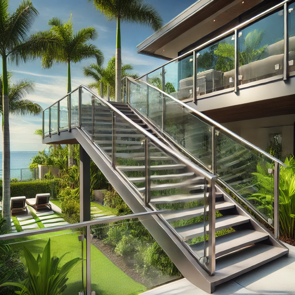 Explore Outdoor Stair Railings in Naples, Florida, offering high-quality craftsmanship and sleek, modern designs. Transform your space with luxury railing solutions. naplesrailing.com