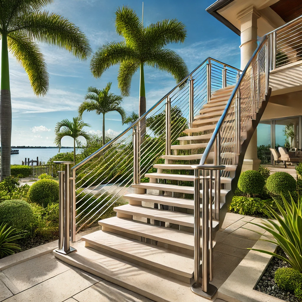 Explore Stainless Steel Stair Railing in Naples, Florida, offering high-quality craftsmanship and sleek, modern designs. Transform your space with luxury railing solutions. naplesrailing.com