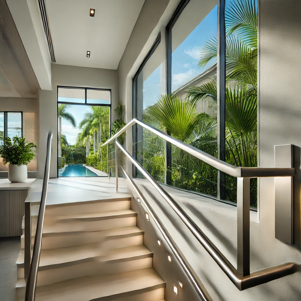 Explore Stair Wall Railing in Naples, Florida, offering high-quality craftsmanship and sleek, modern designs. Transform your space with luxury railing solutions. naplesrailing.com