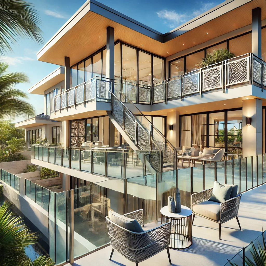 Stay up to date on the latest modern railing design trends for 2024, perfect for luxury homes in Naples. naplesrailing.com