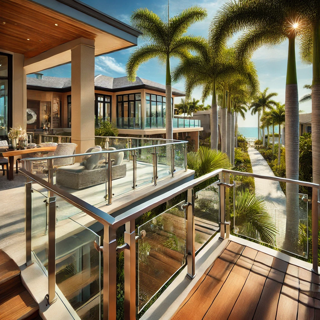 Learn about the top railing materials for custom designs in luxury homes, including metal, glass, and wood. naplesrailing.com